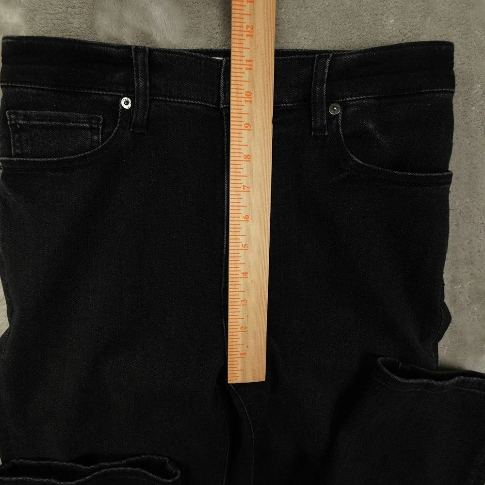 Frame Le Sleek Straight High Rise Ankle Jeans Women's 28 Meteor Black - Picture 8 of 11